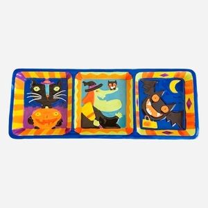 HALLOWEEN Ceramic Rectangular Tray 14” Cookies Sweets Tray Home Decor Accent
